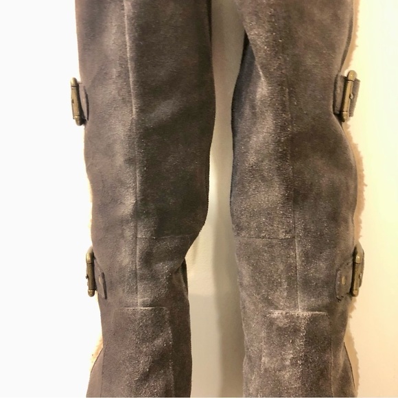 Kenneth Cole Reaction Triple Flirt Suede Wedge Boot 8.5 - Picture 5 of 15